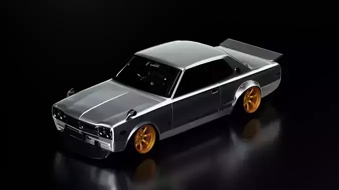 Nissan Skyline GTR 1970 - Silver 3D model