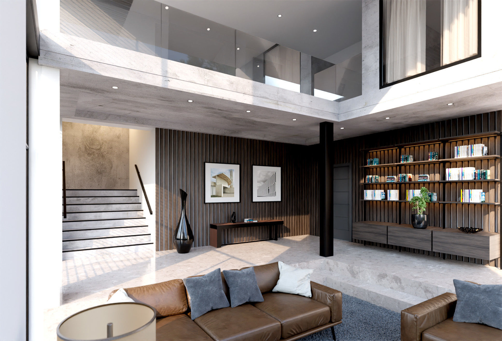 Modern interior- Living Room 3D model_2