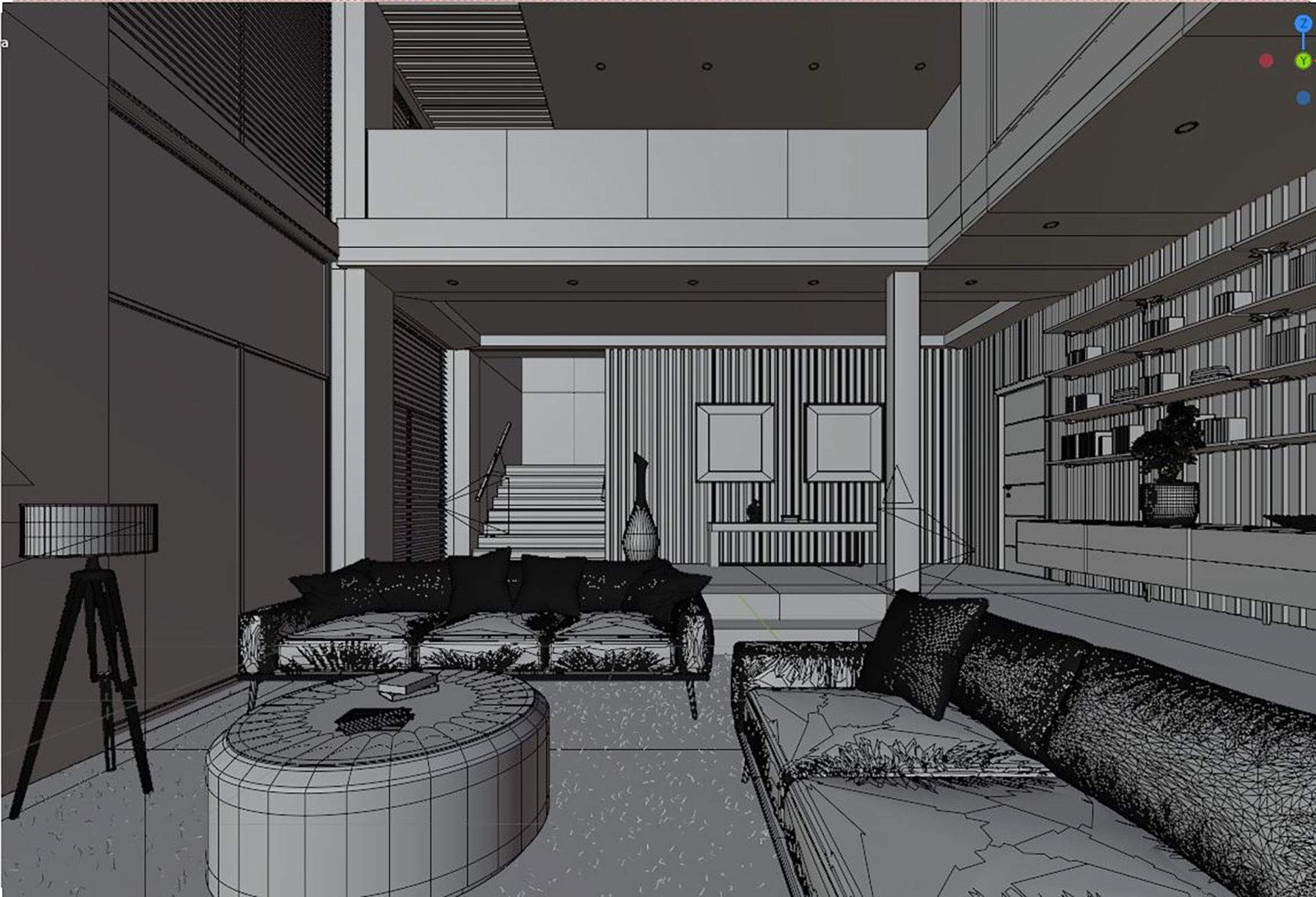 Modern interior- Living Room 3D model_6