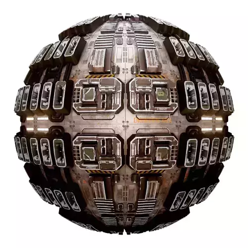 PBR Sci-Fi Industrial Texture 14 Low-poly 3D model