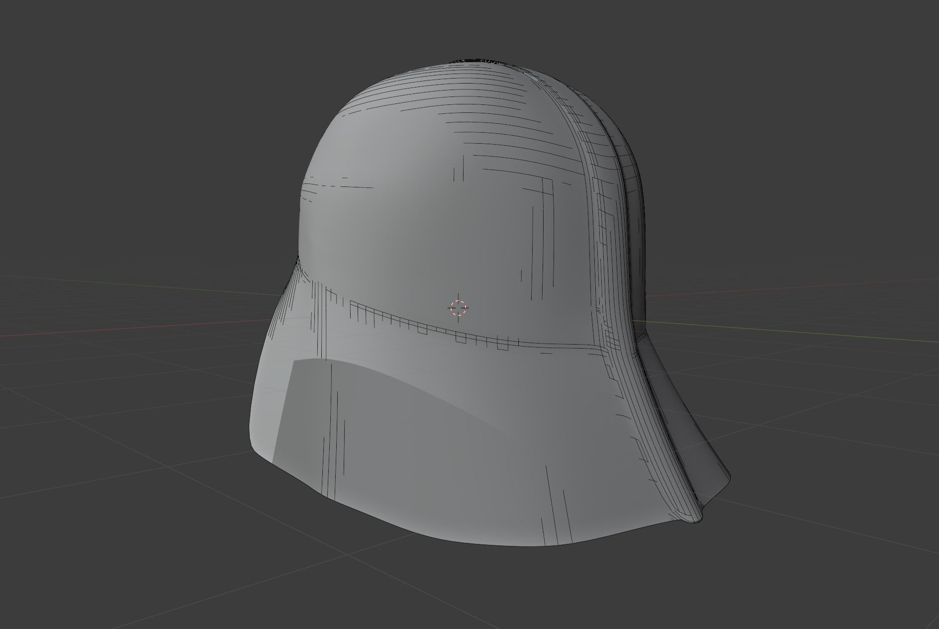 Darth Vader helmet made with blender 3D model_4