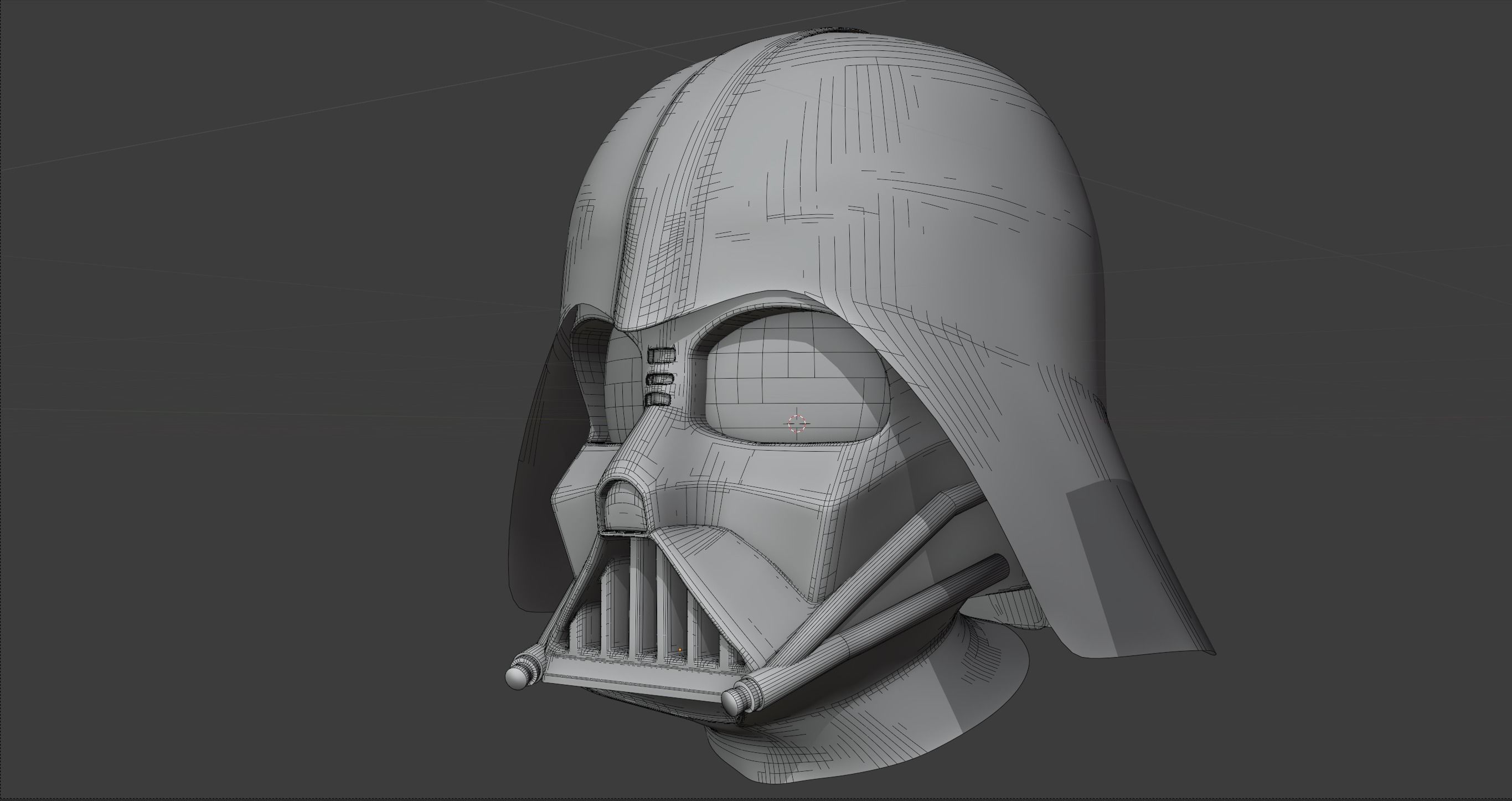 Darth Vader helmet made with blender 3D model_3