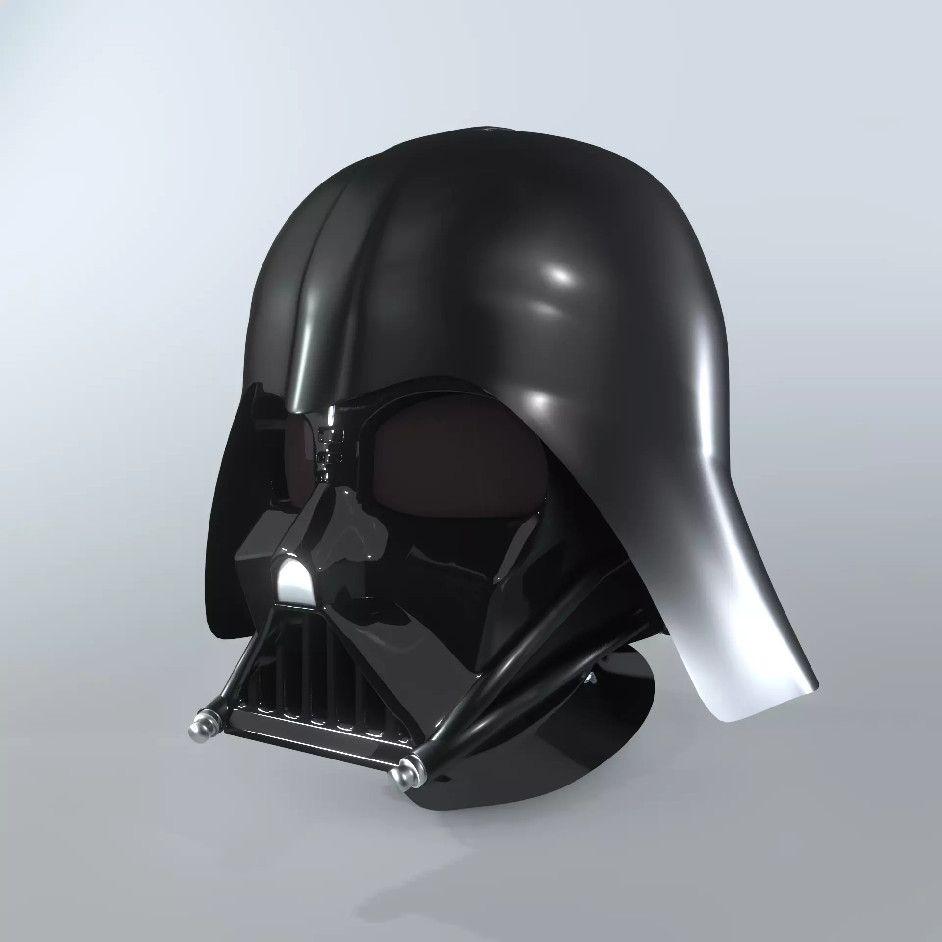Darth Vader helmet made with blender 3D model_0