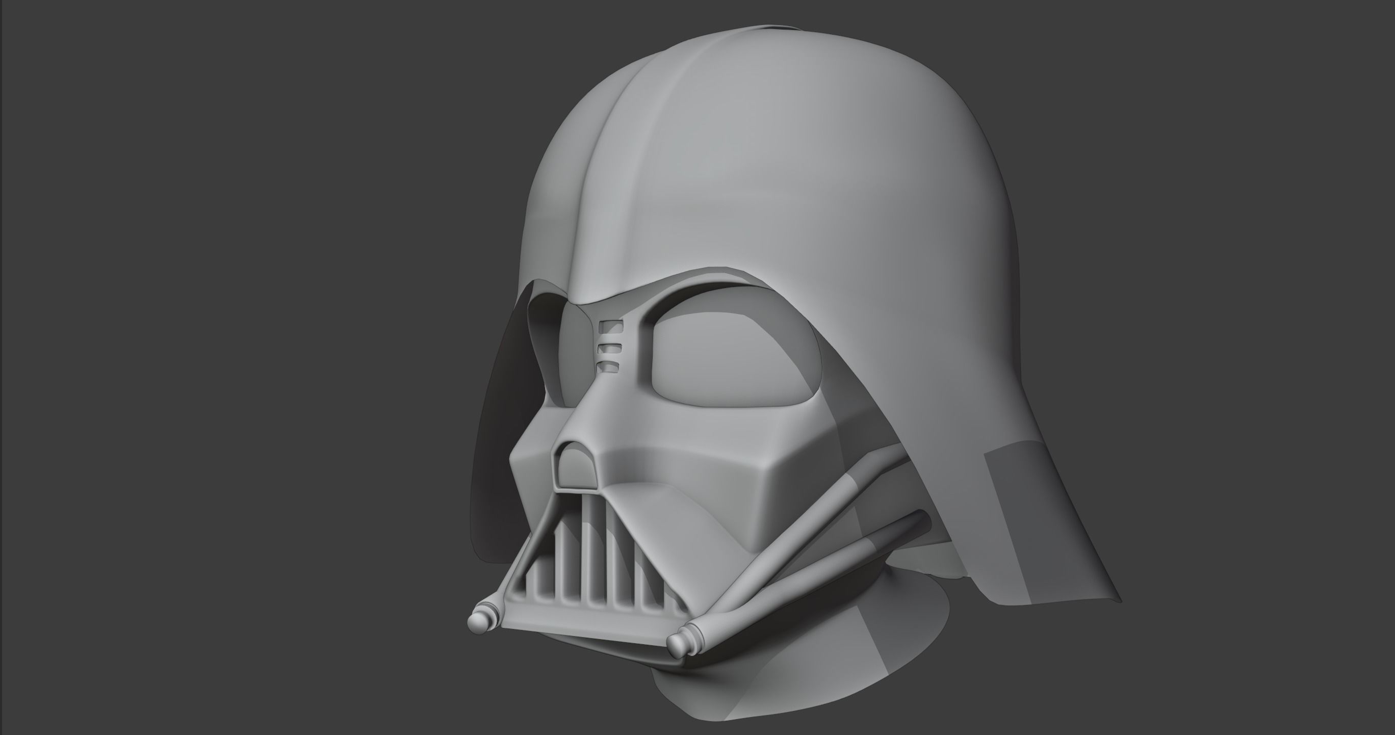 Darth Vader helmet made with blender 3D model_2