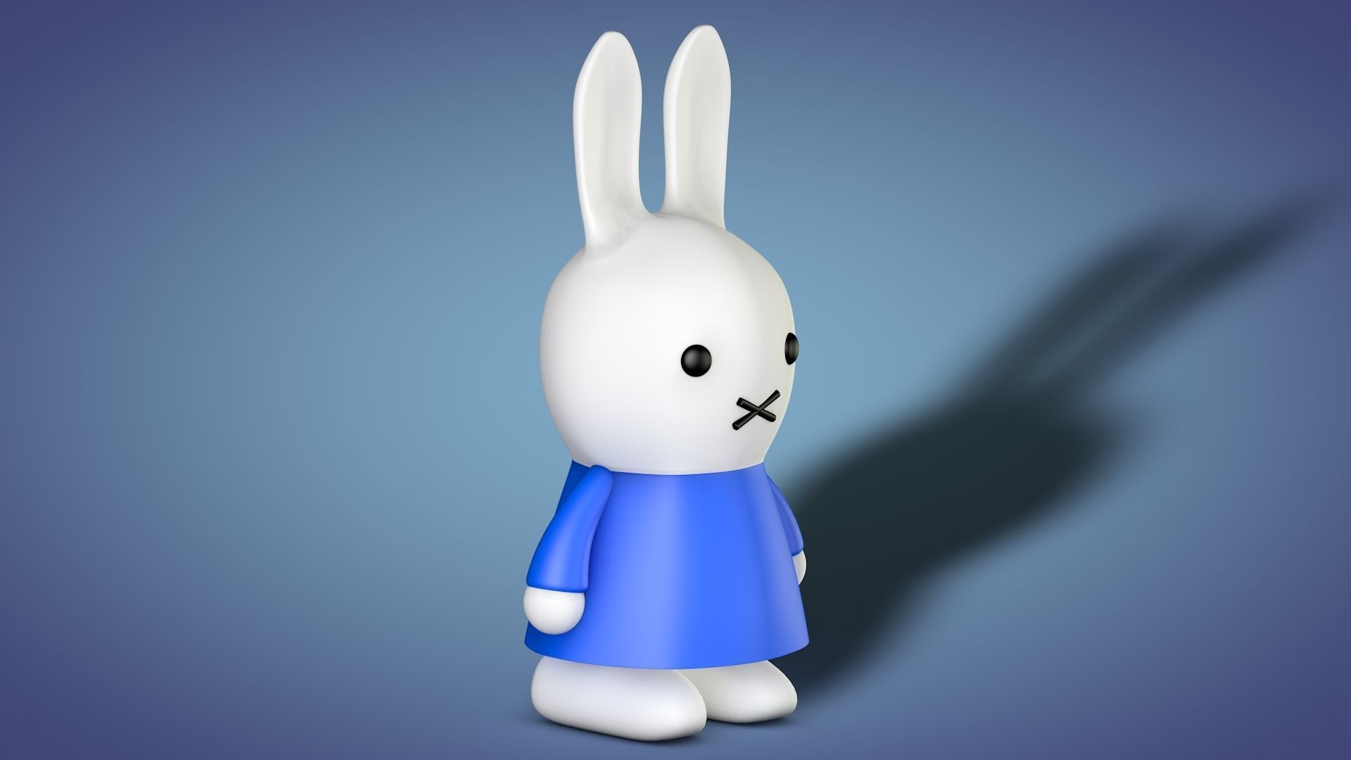 Miffy - Bunny Rabbit Low-poly 3D model_4
