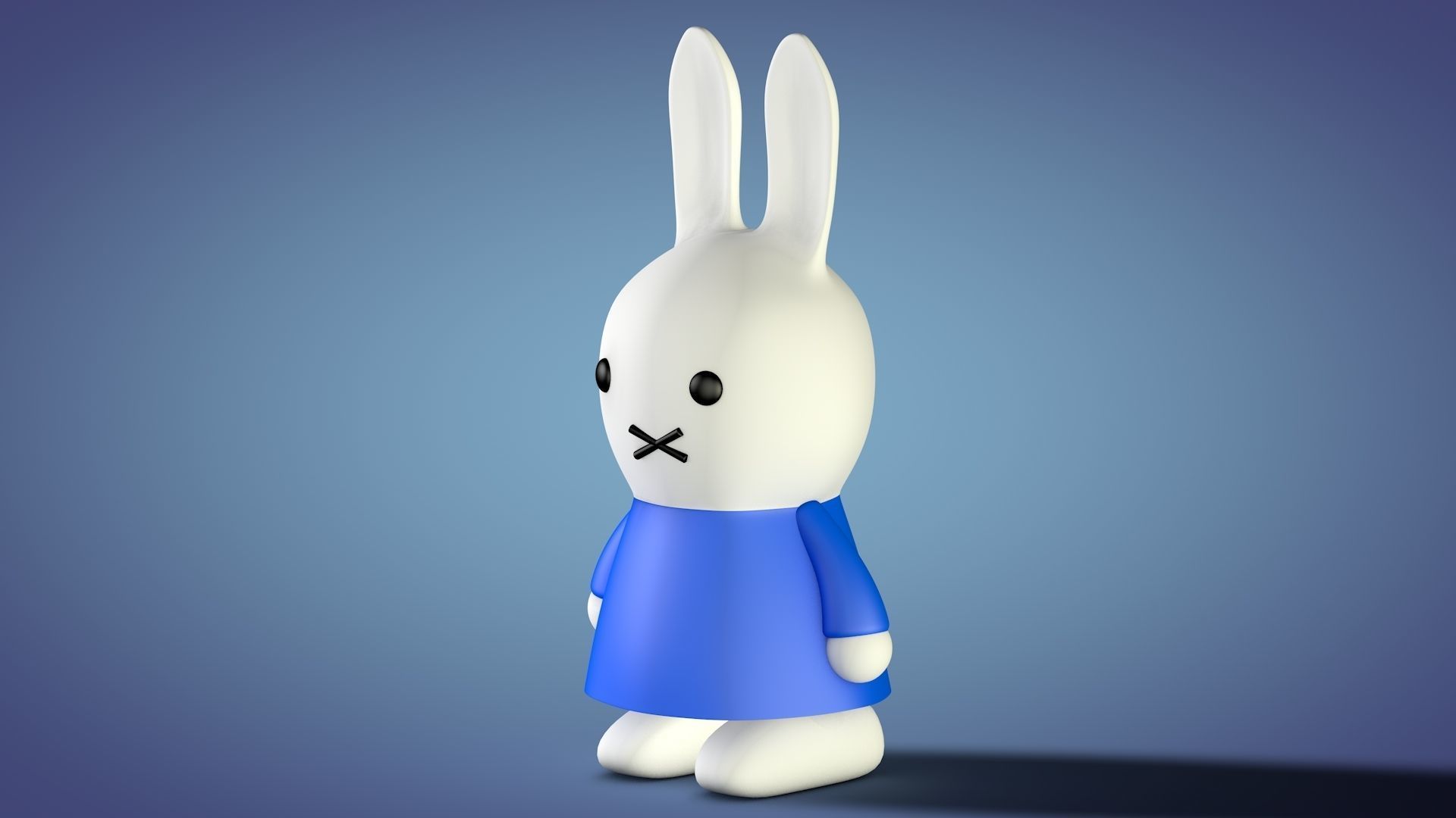 Miffy - Bunny Rabbit Low-poly 3D model_2