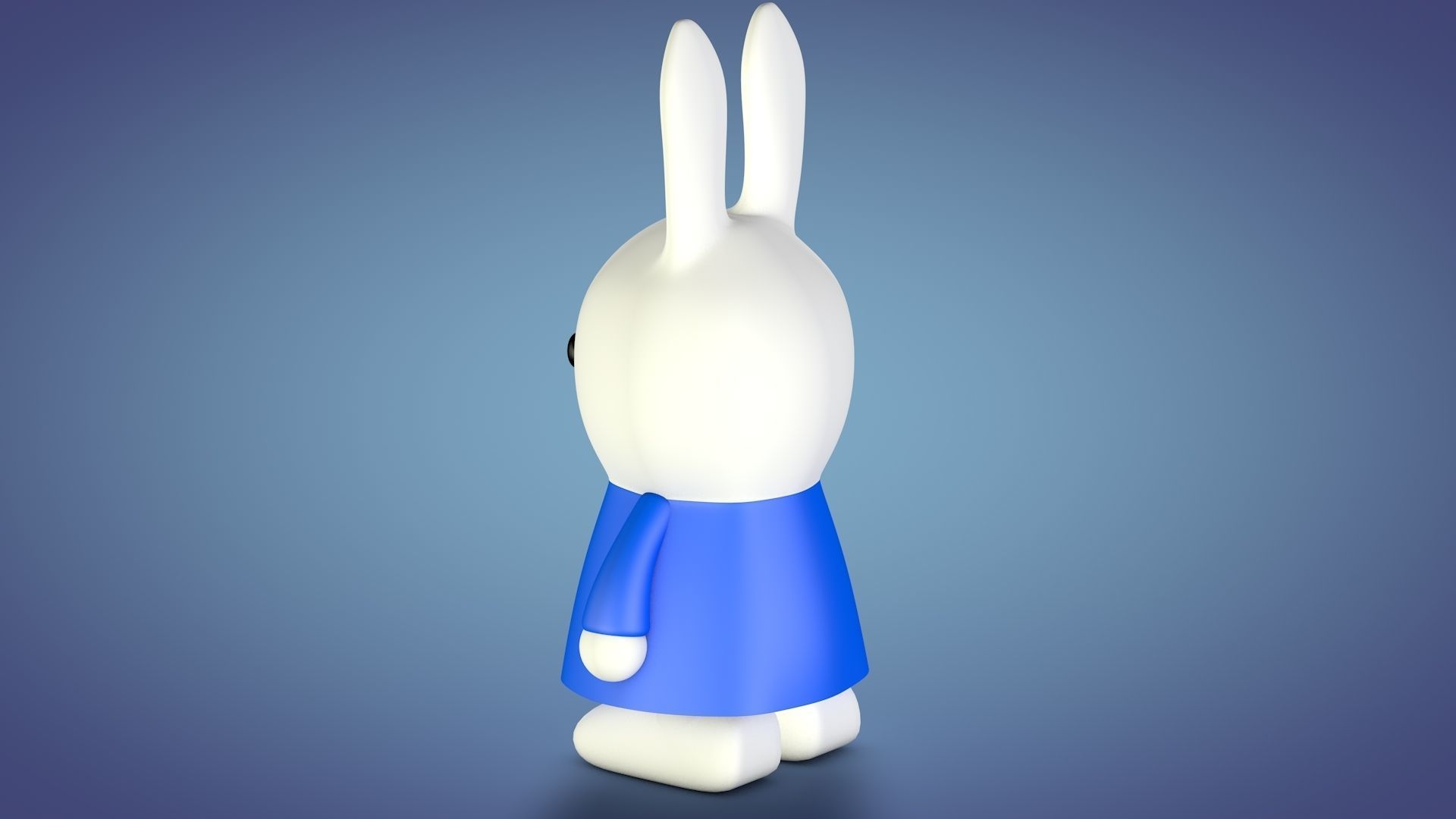 Miffy - Bunny Rabbit Low-poly 3D model_6