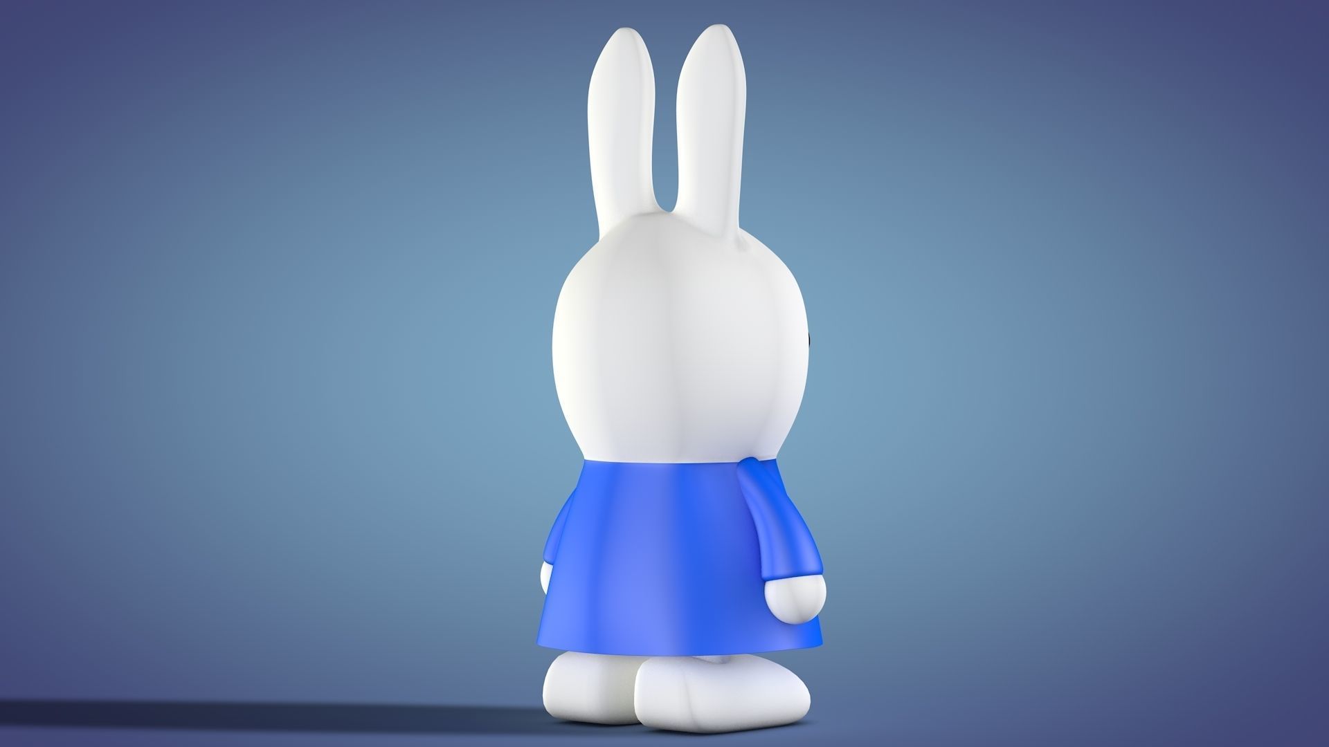 Miffy - Bunny Rabbit Low-poly 3D model_5