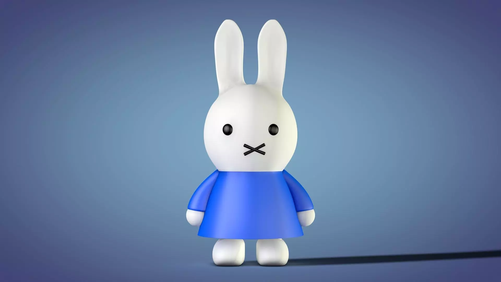 Miffy - Bunny Rabbit Low-poly 3D model_0