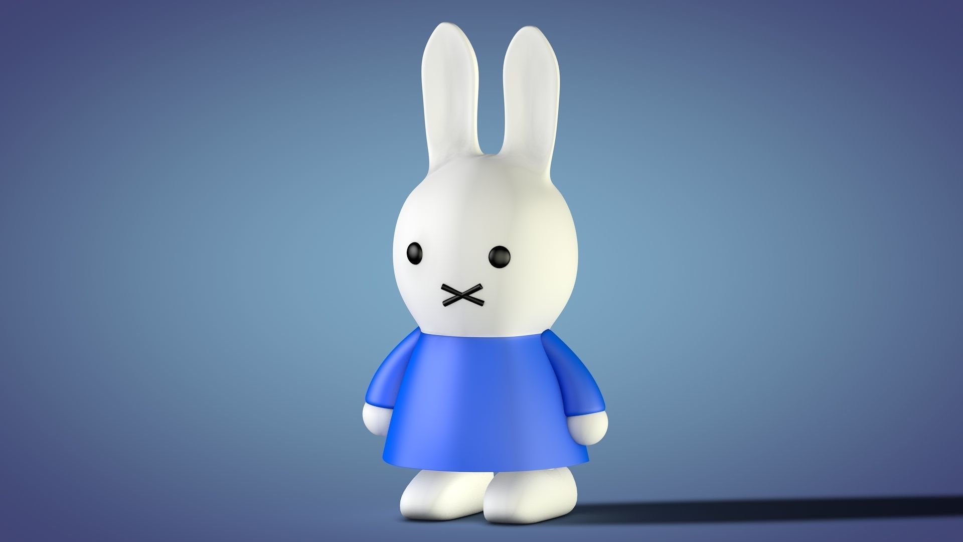 Miffy - Bunny Rabbit Low-poly 3D model_1