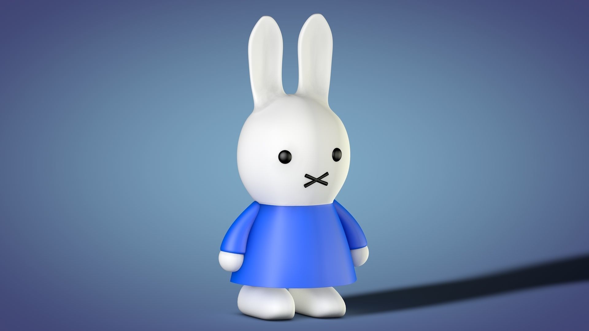 Miffy - Bunny Rabbit Low-poly 3D model_3