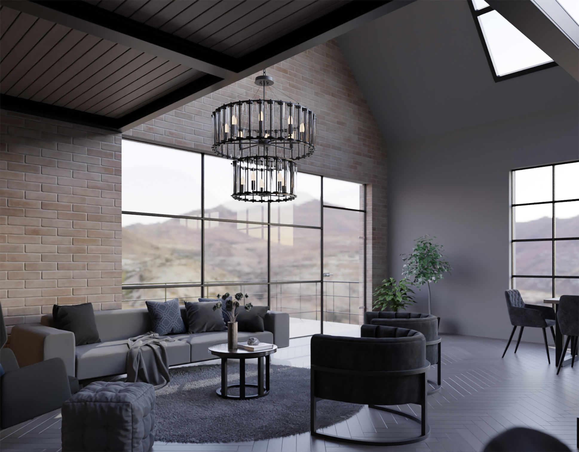 Loft Interior- Modern Apartment 3D model_3