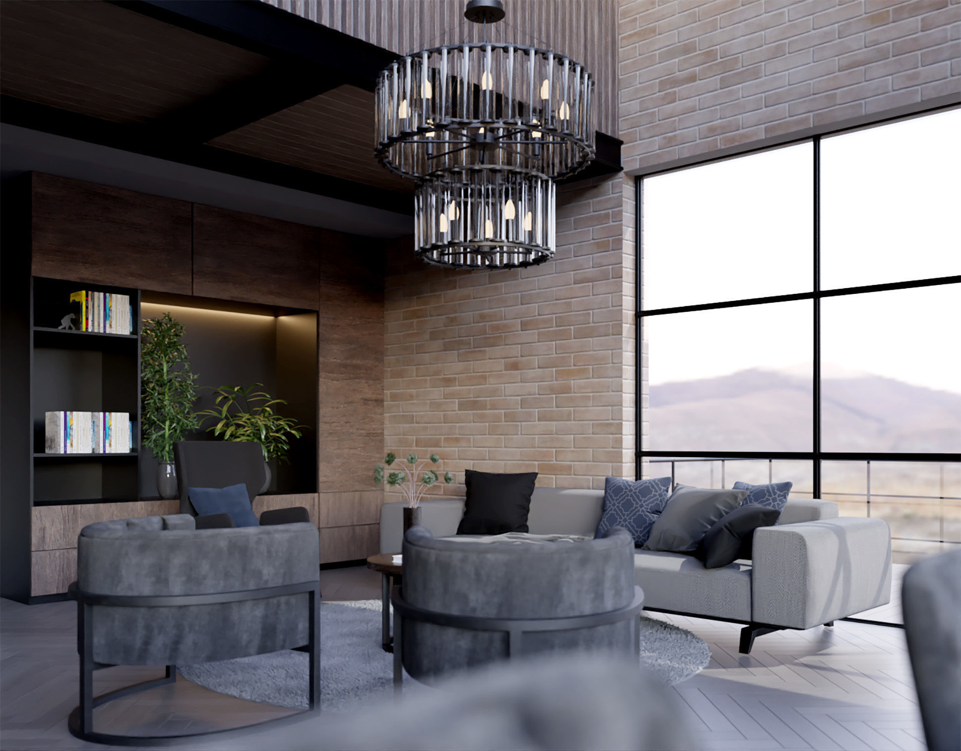 Loft Interior- Modern Apartment 3D model_4