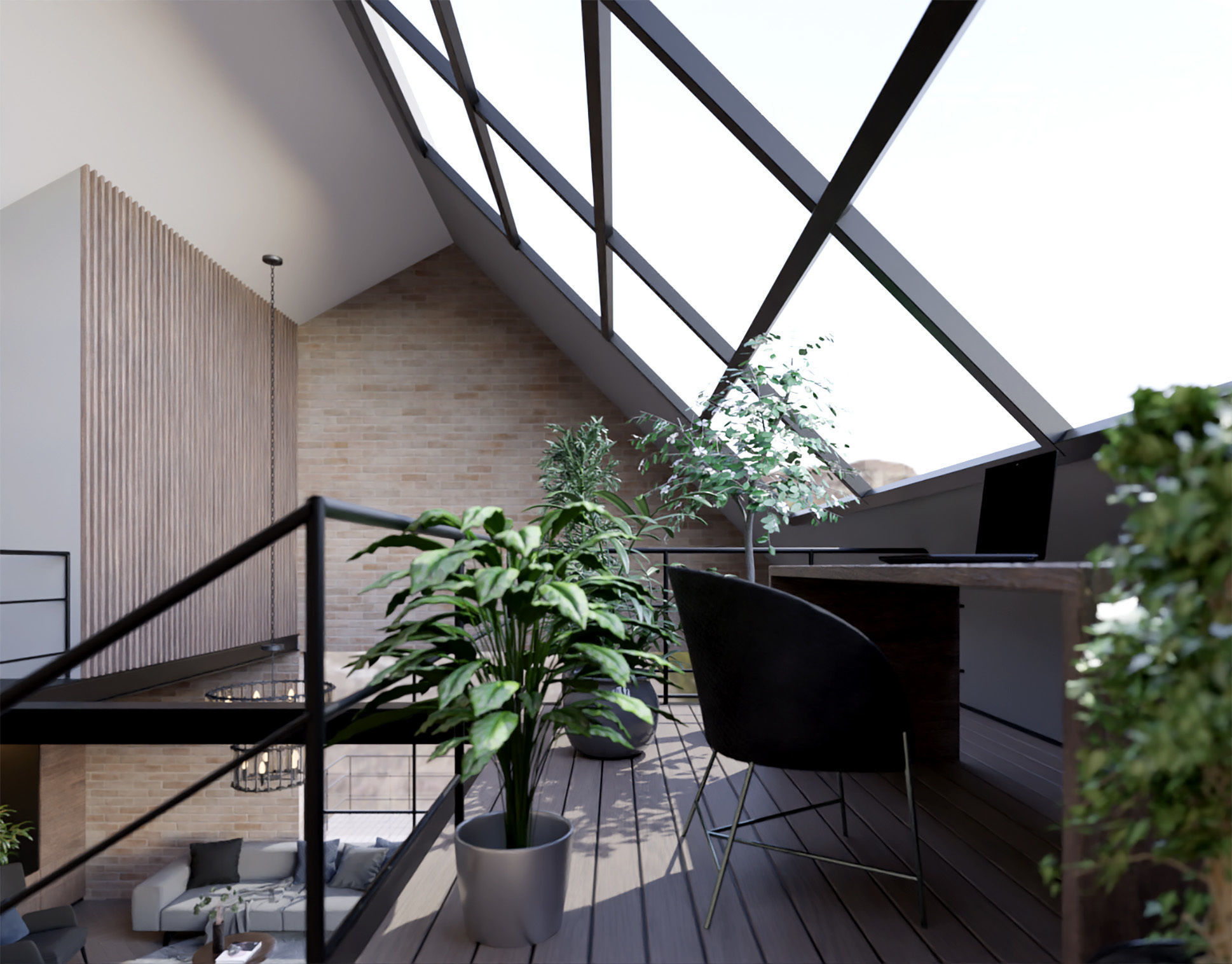 Loft Interior- Modern Apartment 3D model_7