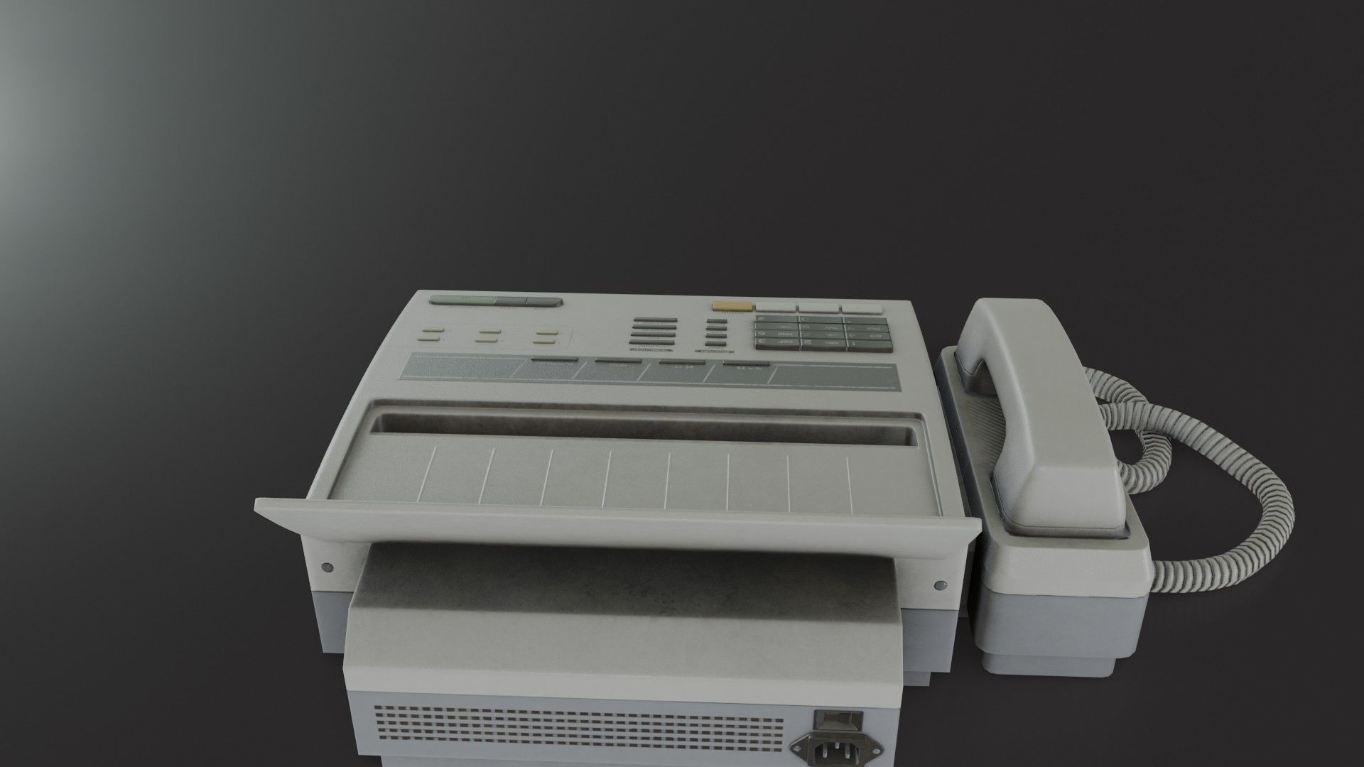 Old Dirty Fax Machine Low-poly 3D model_24