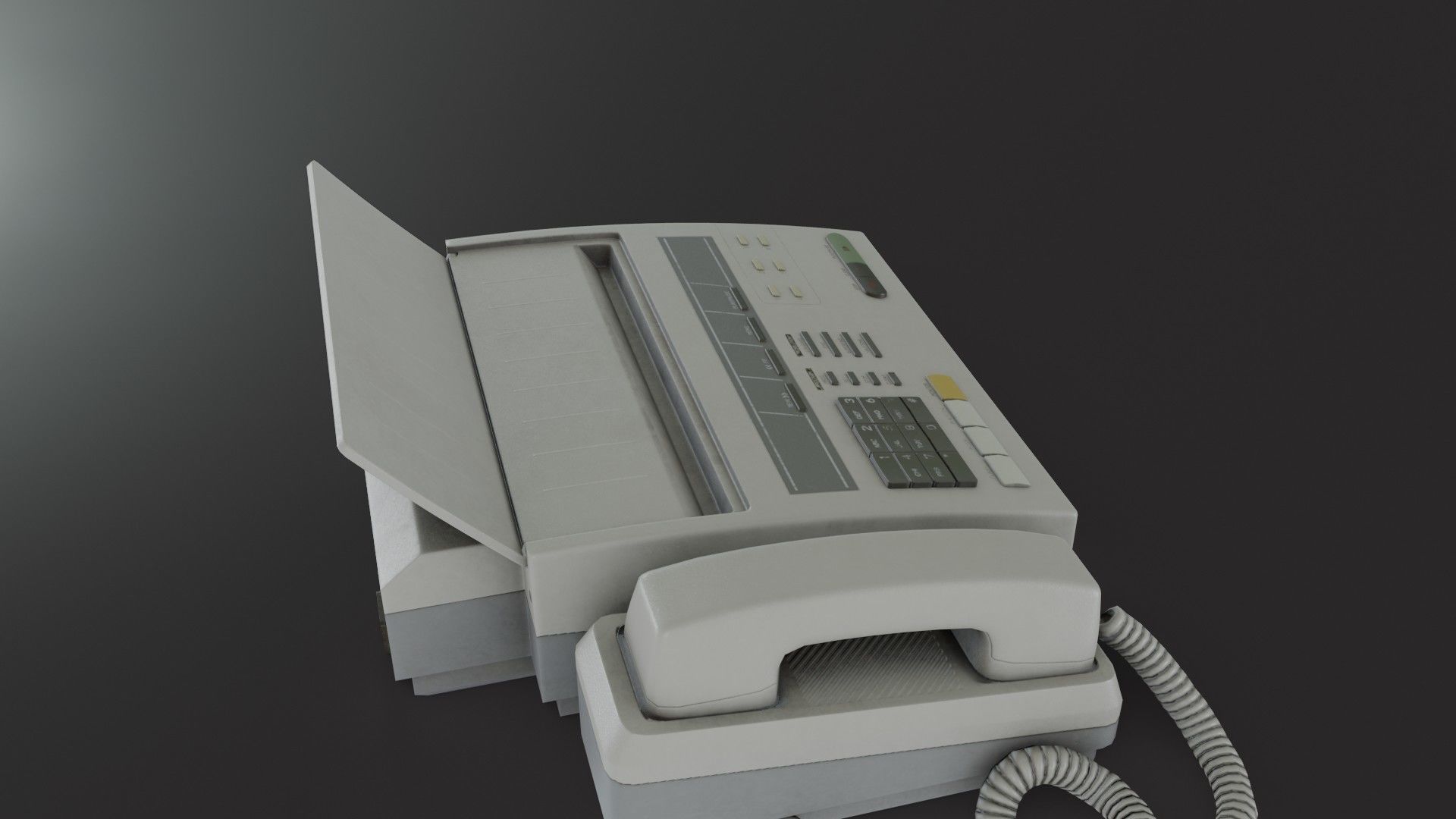 Old Dirty Fax Machine Low-poly 3D model_31