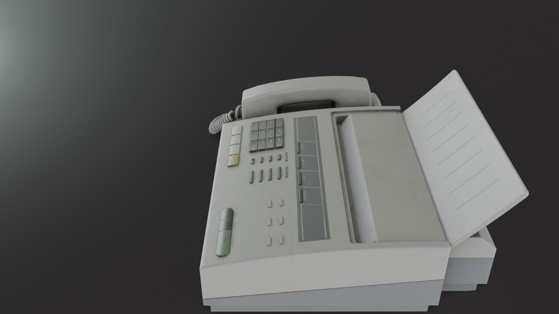 Old Dirty Fax Machine Low-poly 3D model_15
