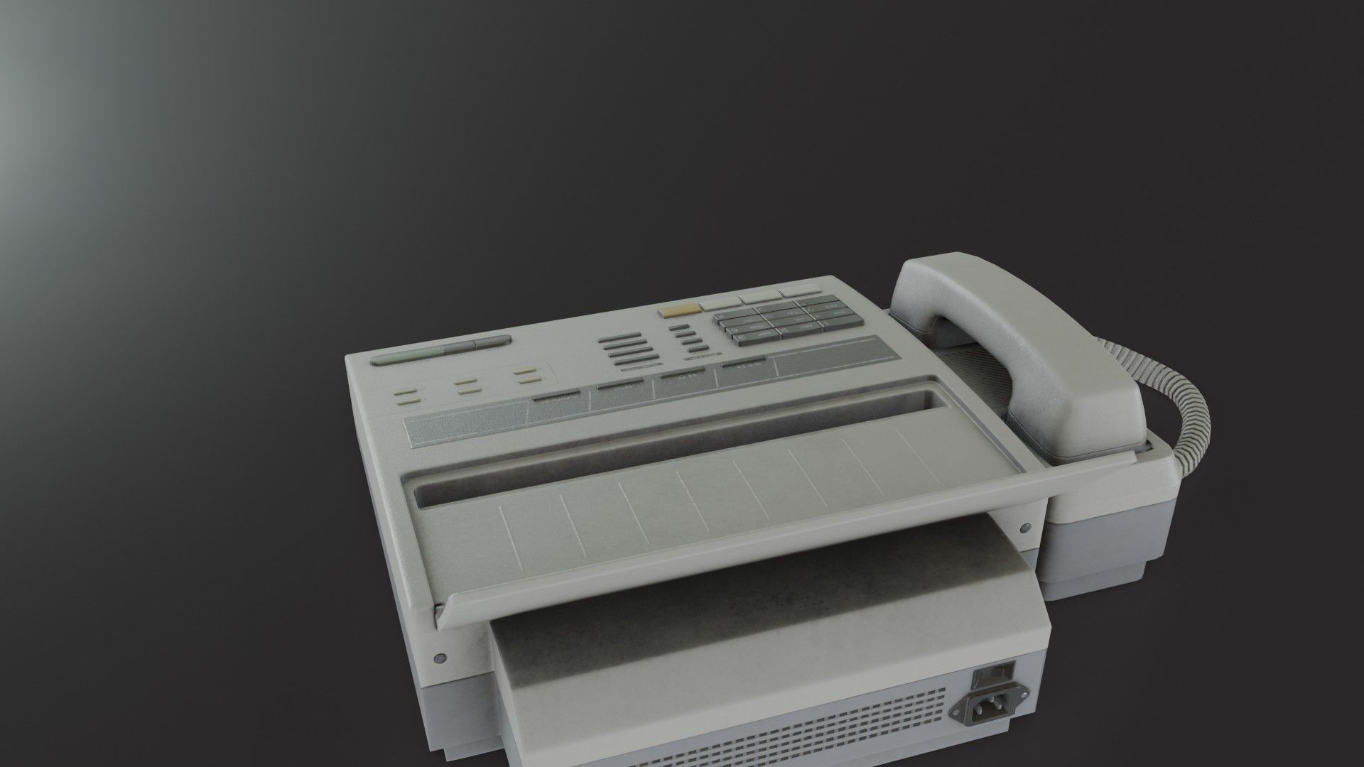 Old Dirty Fax Machine Low-poly 3D model_22