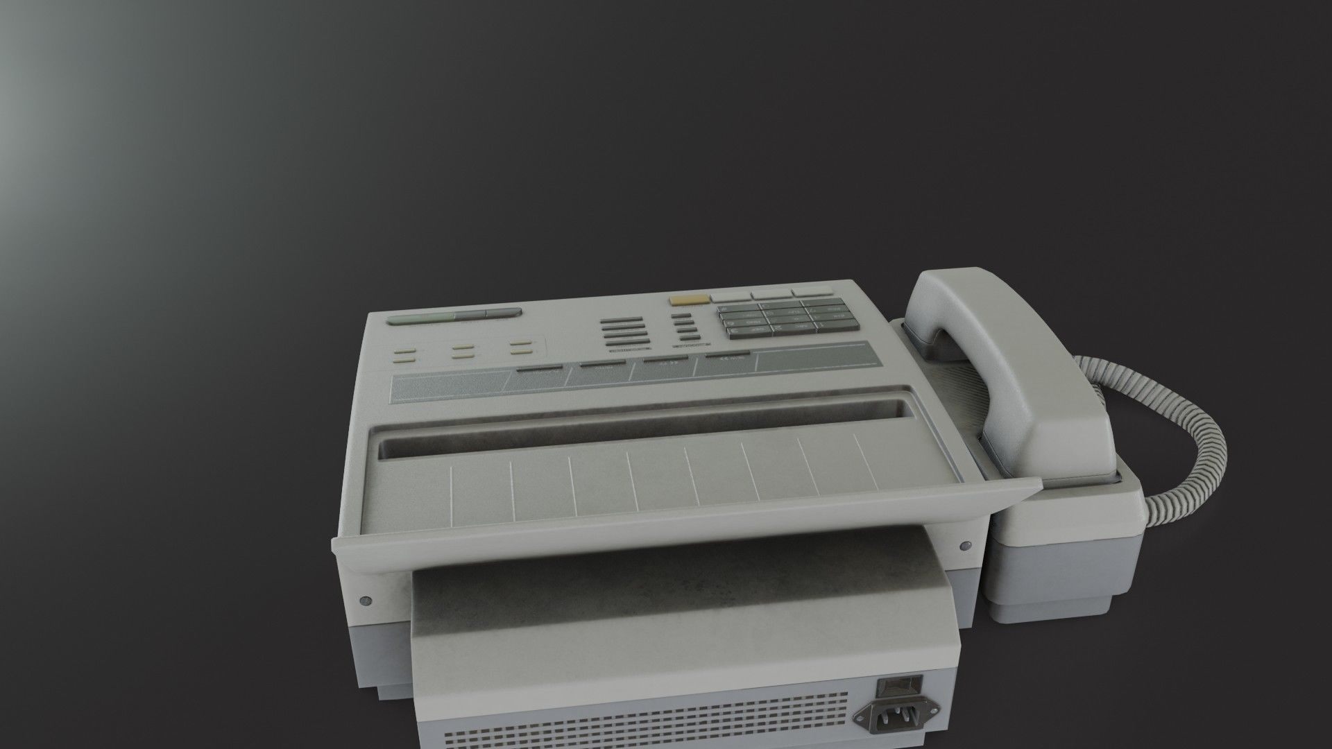 Old Dirty Fax Machine Low-poly 3D model_23