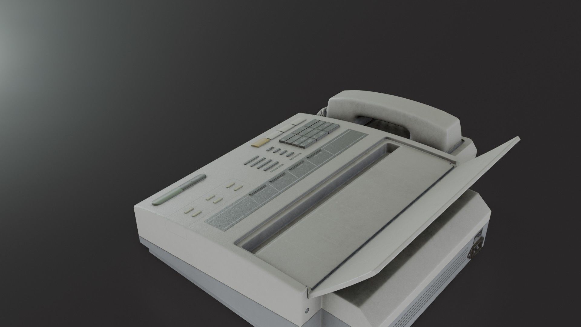 Old Dirty Fax Machine Low-poly 3D model_19