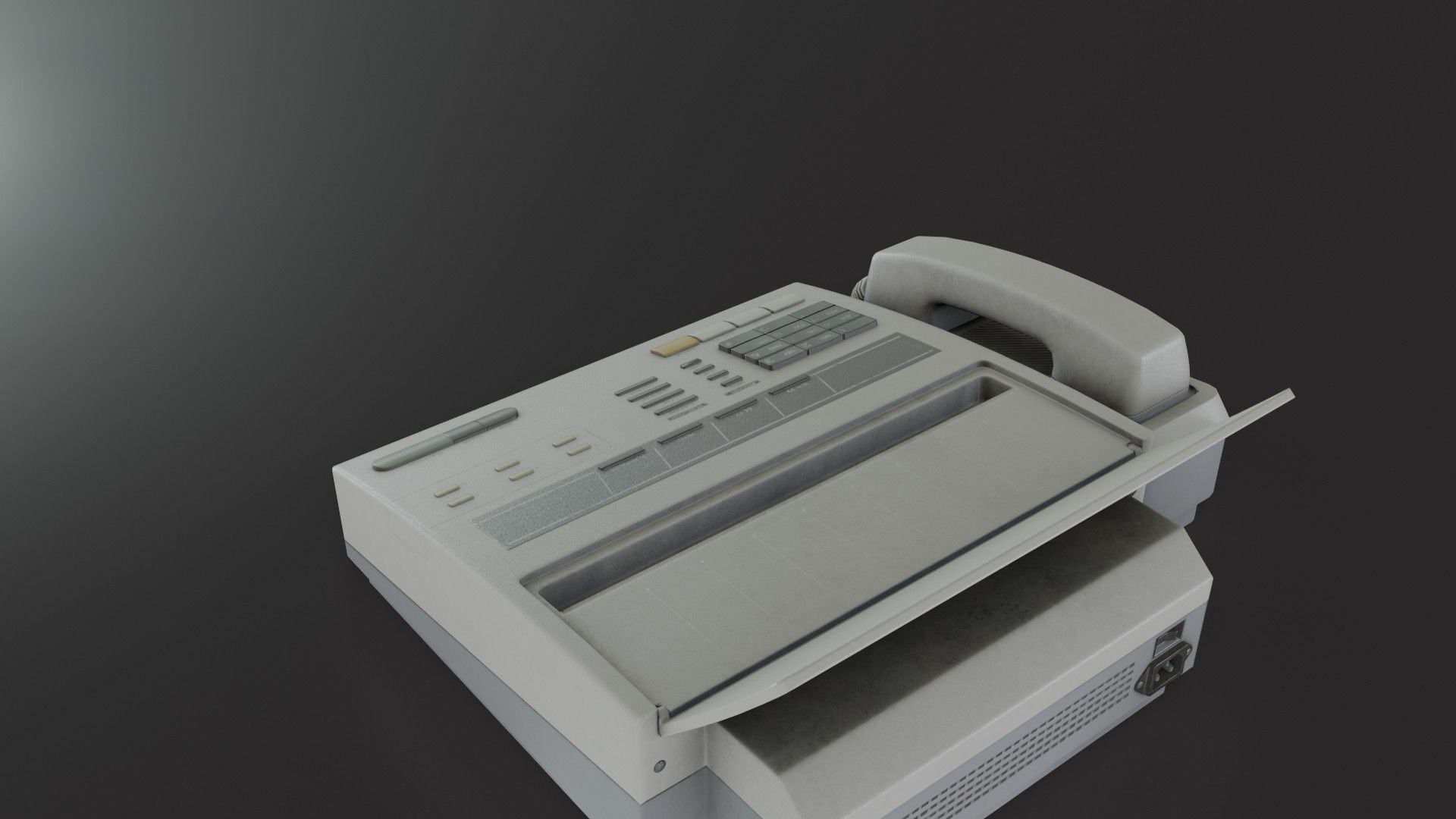 Old Dirty Fax Machine Low-poly 3D model_20