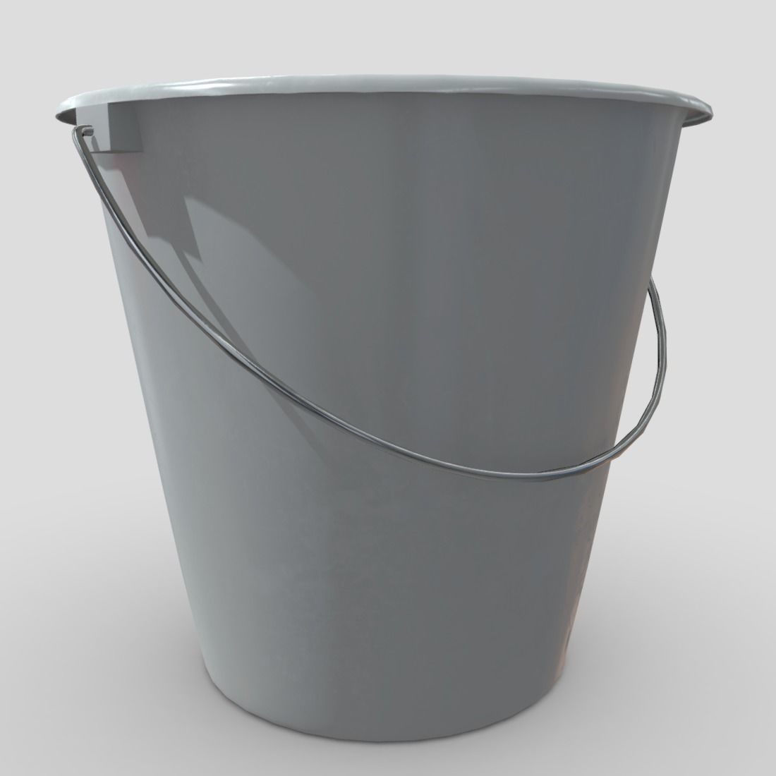 Bucket 4 Low-poly 3D model_3