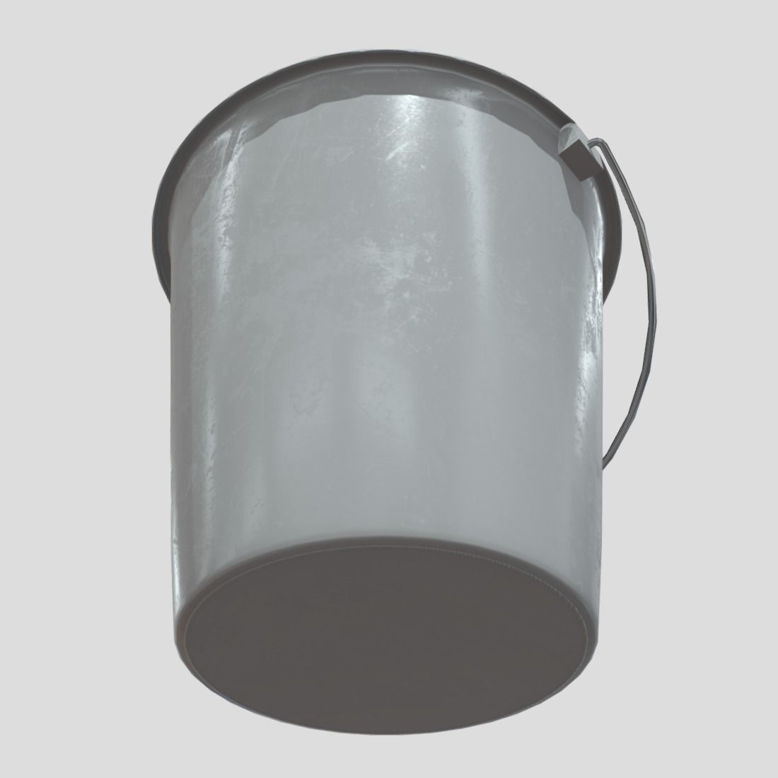 Bucket 4 Low-poly 3D model_9