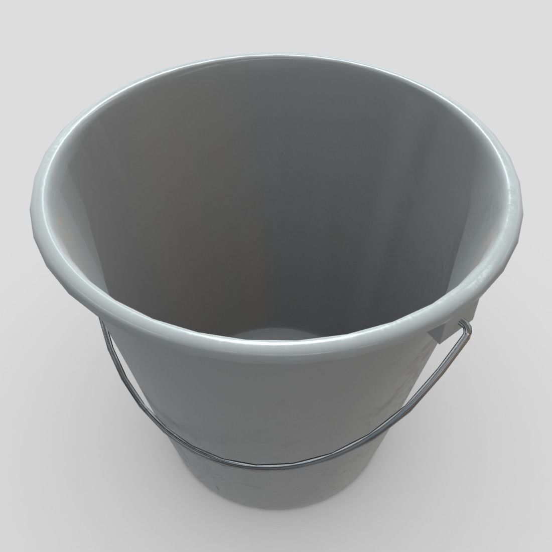 Bucket 4 Low-poly 3D model_5