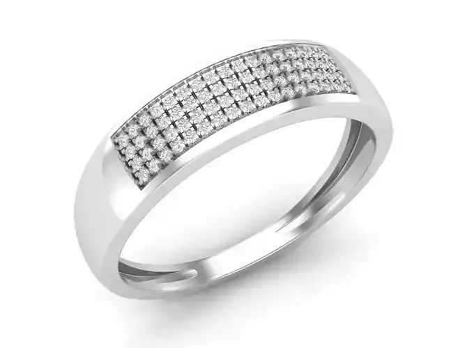 Diamond ring for man 3D print model