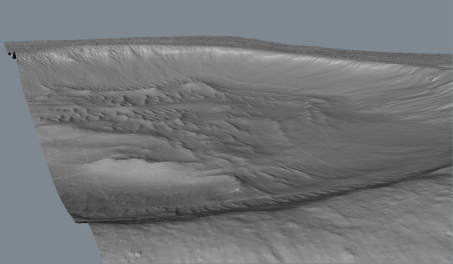 Gullied Crater in Kaiser Crater Dune Field 3D model_3