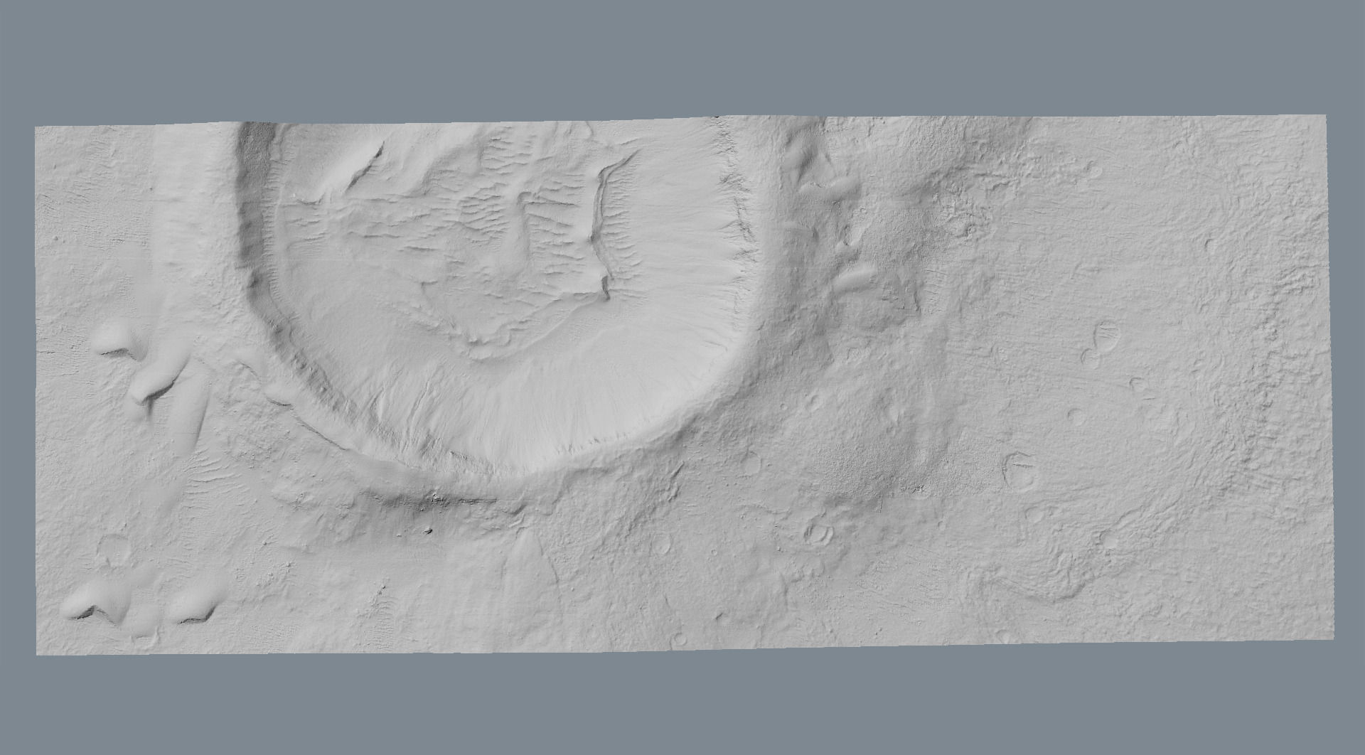 Gullied Crater in Kaiser Crater Dune Field 3D model_1