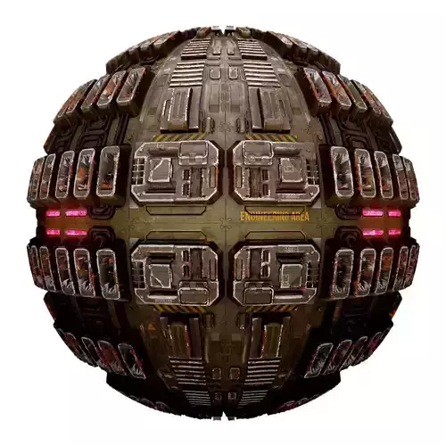 PBR Sci-Fi Industrial Texture 17 Low-poly 3D model