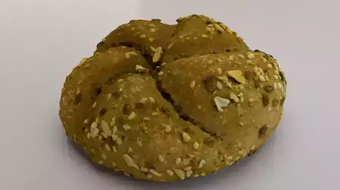Brown Bread Low-poly 3D model