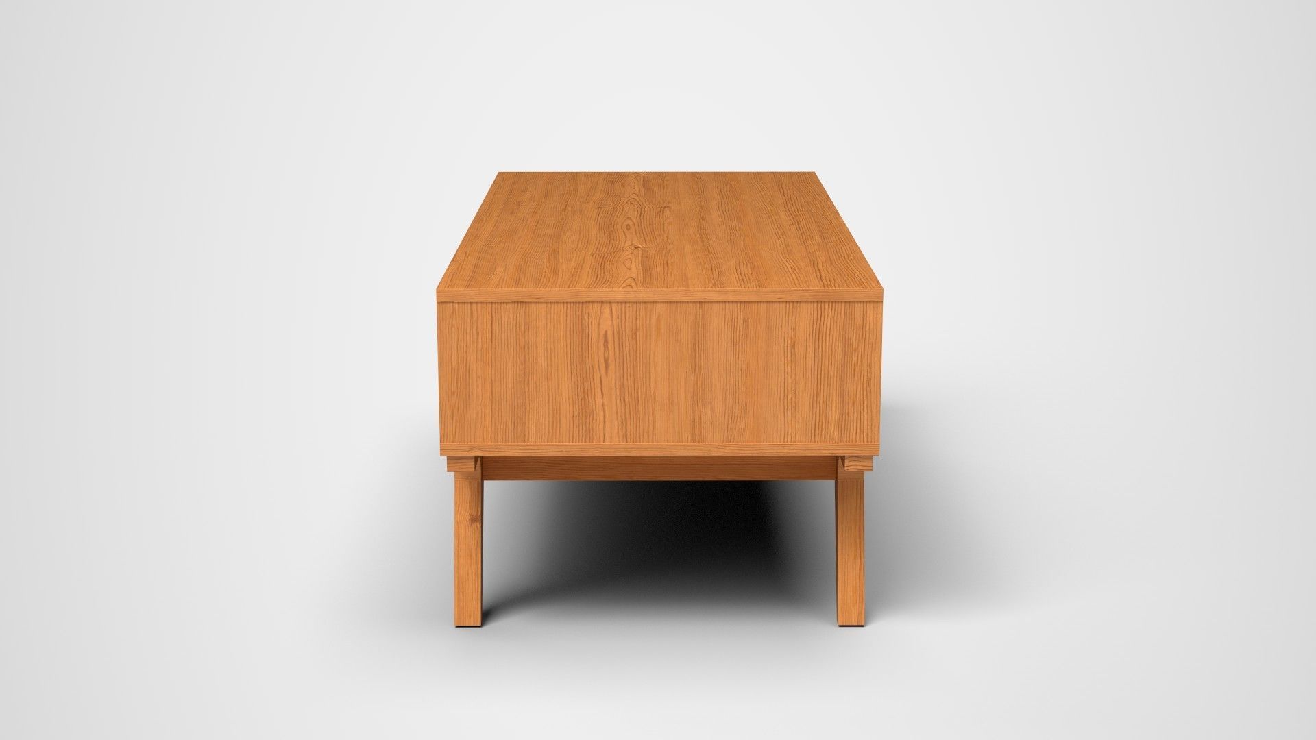 Abril coffee Table pine Low-poly 3D model_3