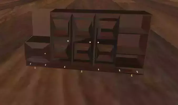 Wardrobe 3d model wooden cabinet