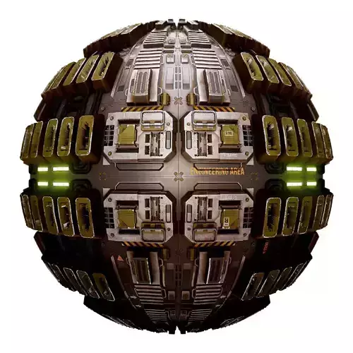 PBR Sci-Fi Industrial Texture 18 Low-poly 3D model