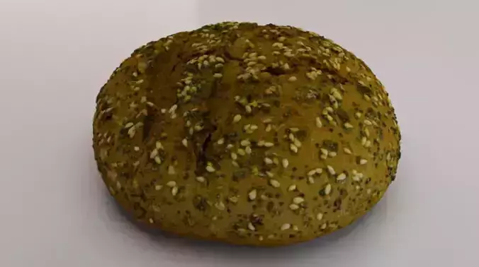 Brown Bread  Low-poly 3D model