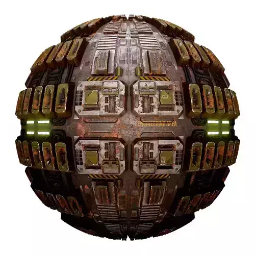PBR Sci-Fi Industrial Texture 19 Low-poly 3D model