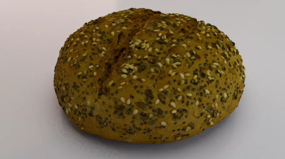 Brown Bread Low-poly 3D model