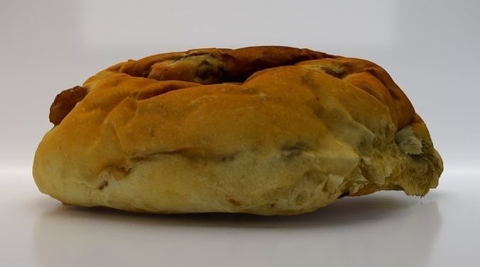 Raisin Bread  Low-poly 3D model 3