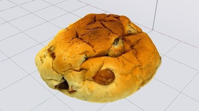 Raisin Bread  Low-poly 3D model 7