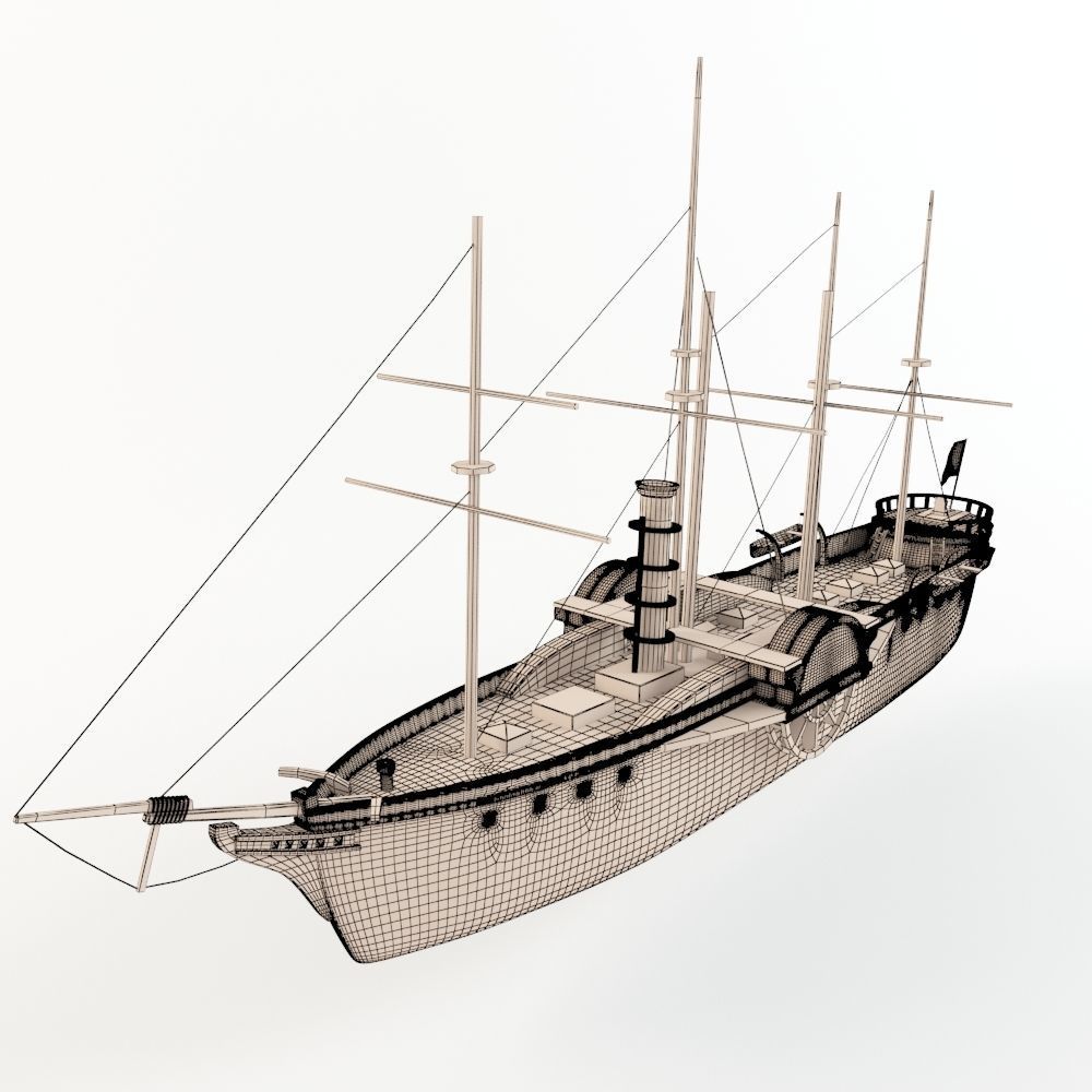 Steamer Great Western 3D Model