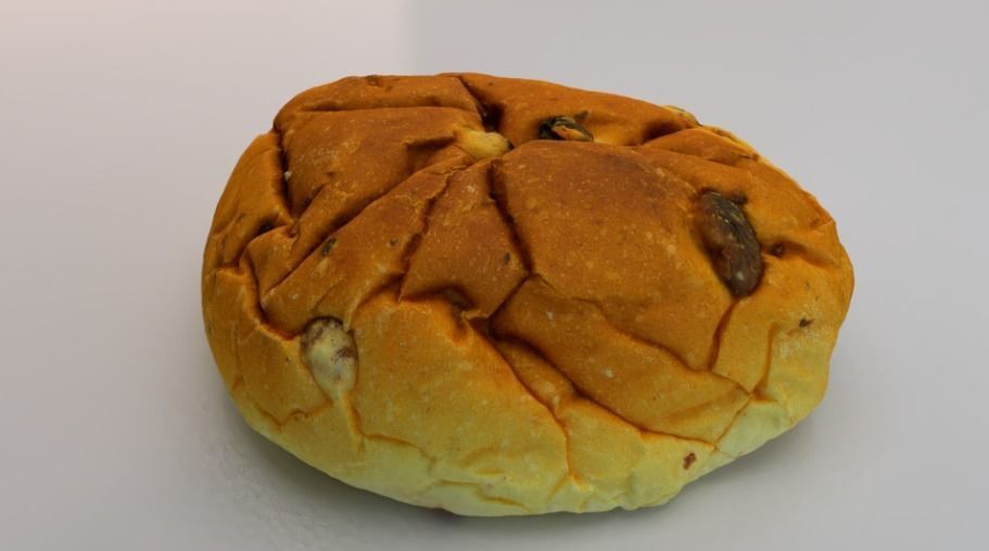 Raisin Bread Low-poly 3D model_1