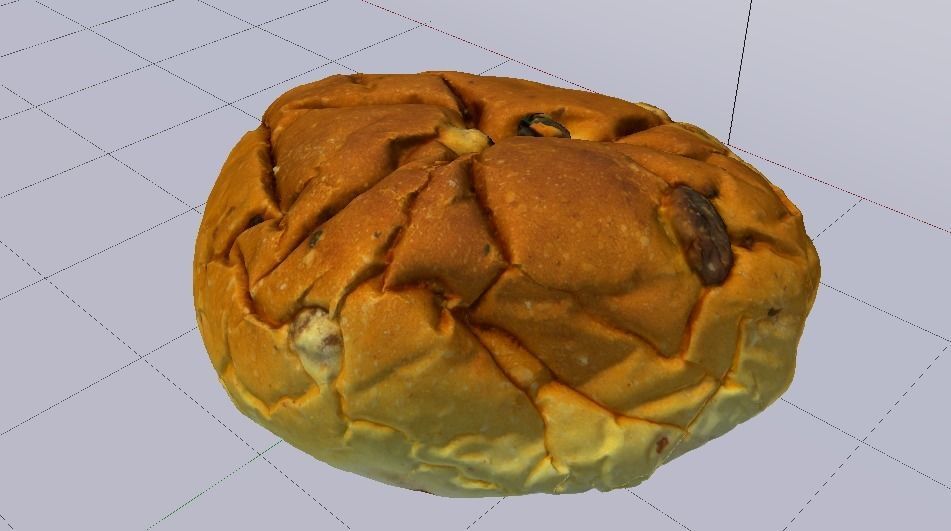 Raisin Bread Low-poly 3D model_11