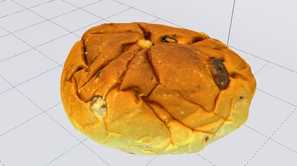 Raisin Bread Low-poly 3D model_6