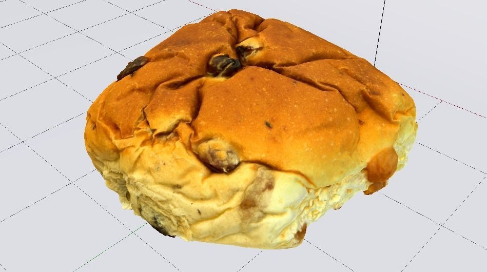 Raisin Bread Low-poly 3D model_5