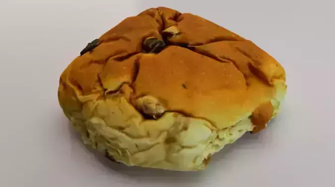 Raisin Bread Low-poly 3D model