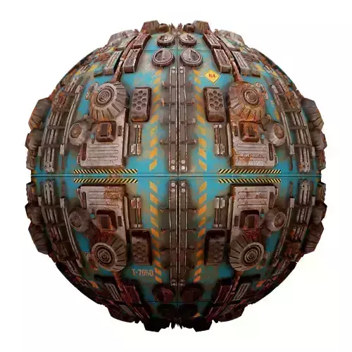PBR Sci-Fi Industrial Texture 25