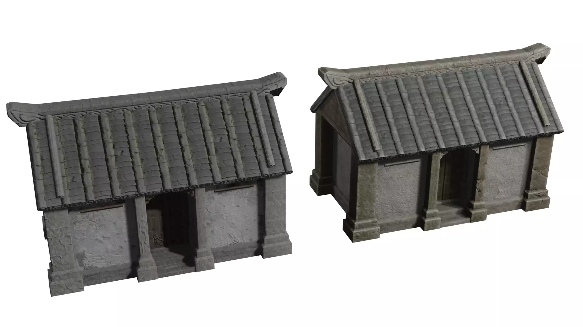 china ancient house Free low-poly 3D model