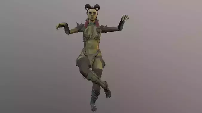 Orc Girls  Low-poly 3D model